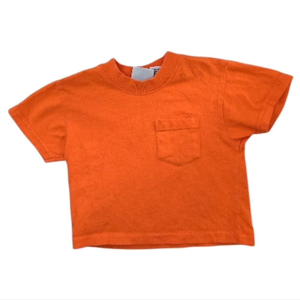 Vintage 1990s Jet Set Babies Boxy Orange Short Sleeved T-Shirt